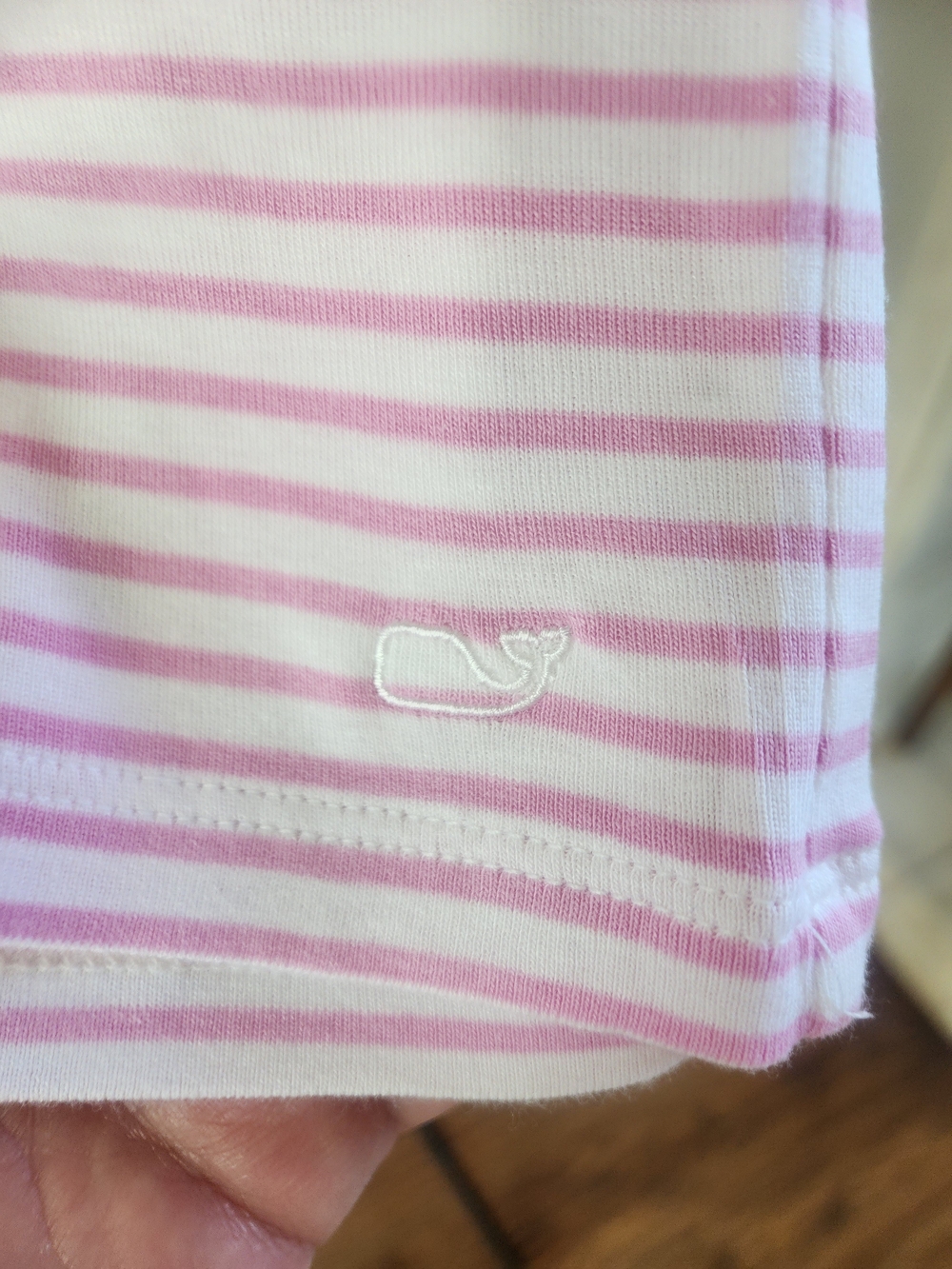 Vineyard Vines Pink & White Striped Tee - Picture 3 of 5